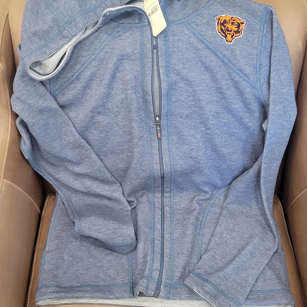 Women's NEW Tommy Bahama NFL full zip hoodie Chicago BEARS! Super Soft Sz Small